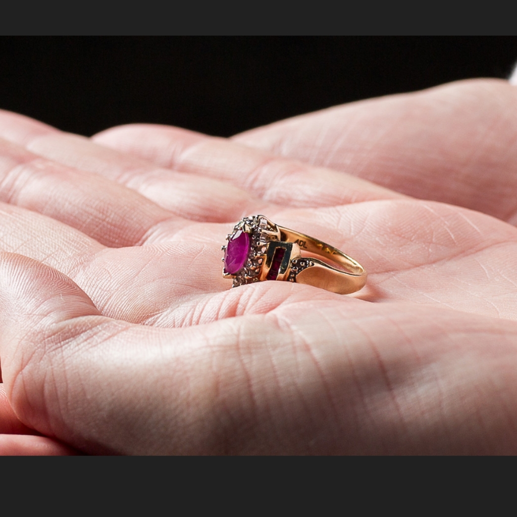 Vintage Ruby Diamond Ring